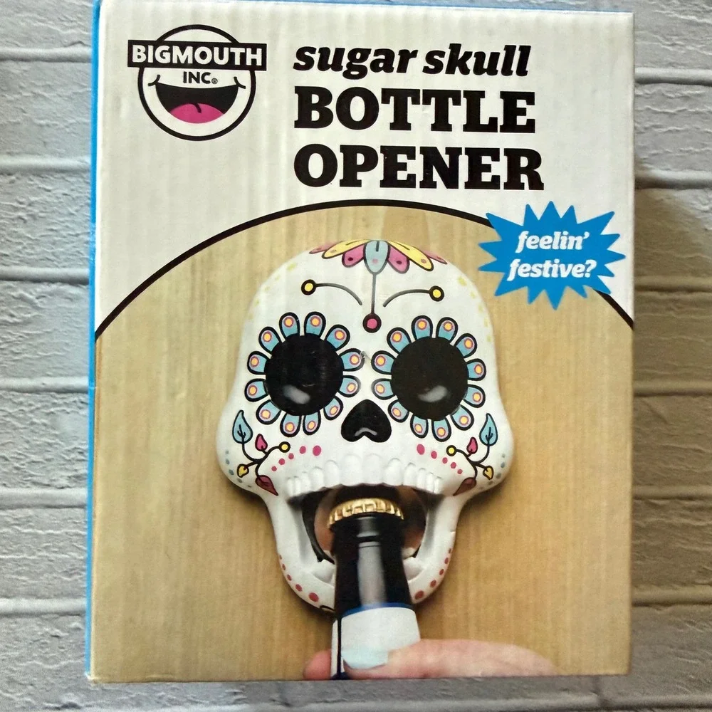 BigMouth Inc Sugar Skull Bottle Opener Wall Mounted BMBO-0001 Day of the Dead